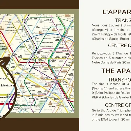 B0#appart 4pers#champs Elysees#arc De Triomphe Paris